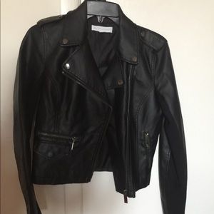 New York & Company Faux Leather Moto Jacket